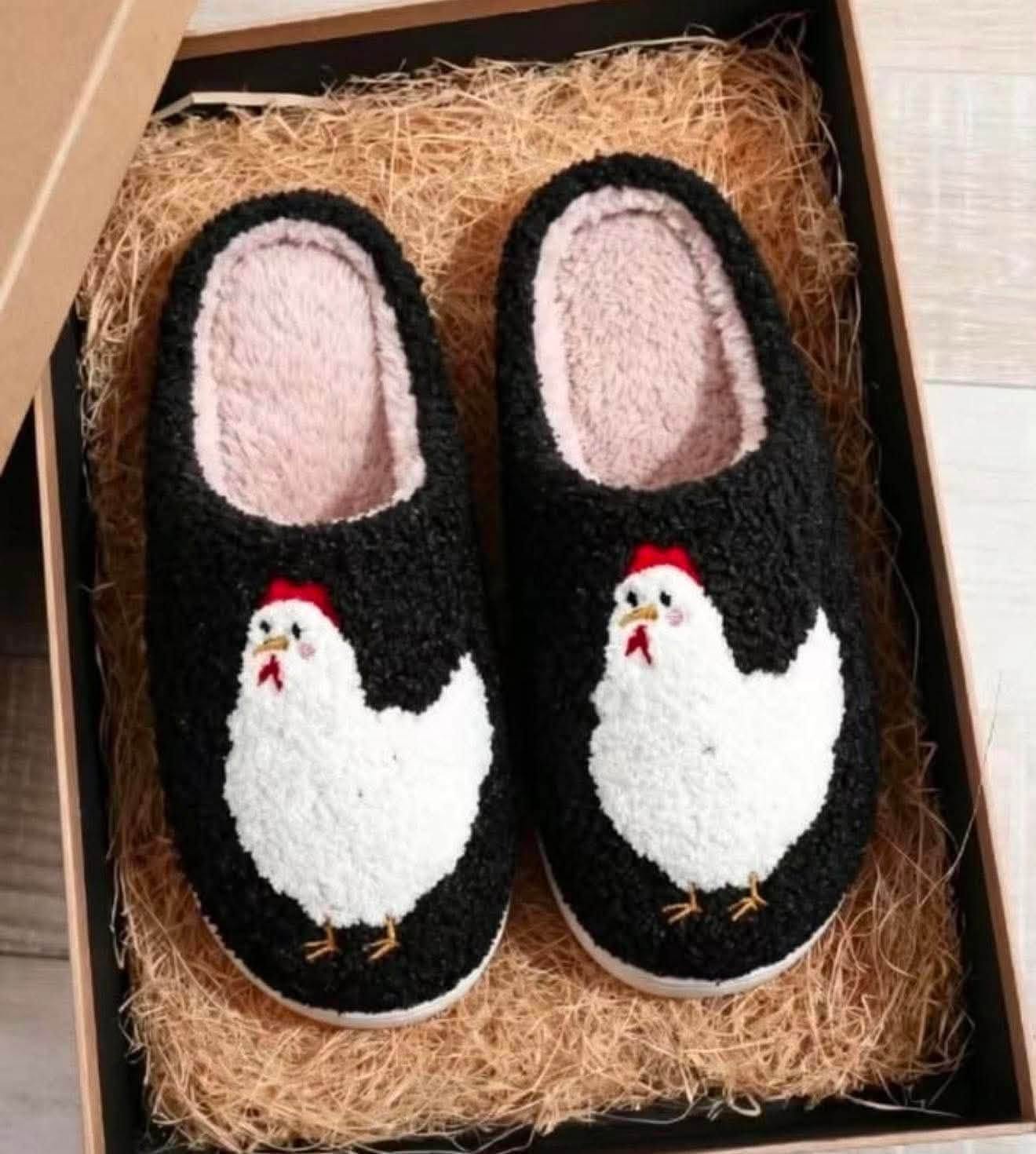 Cozy Little Cluckers Chicken Slippers