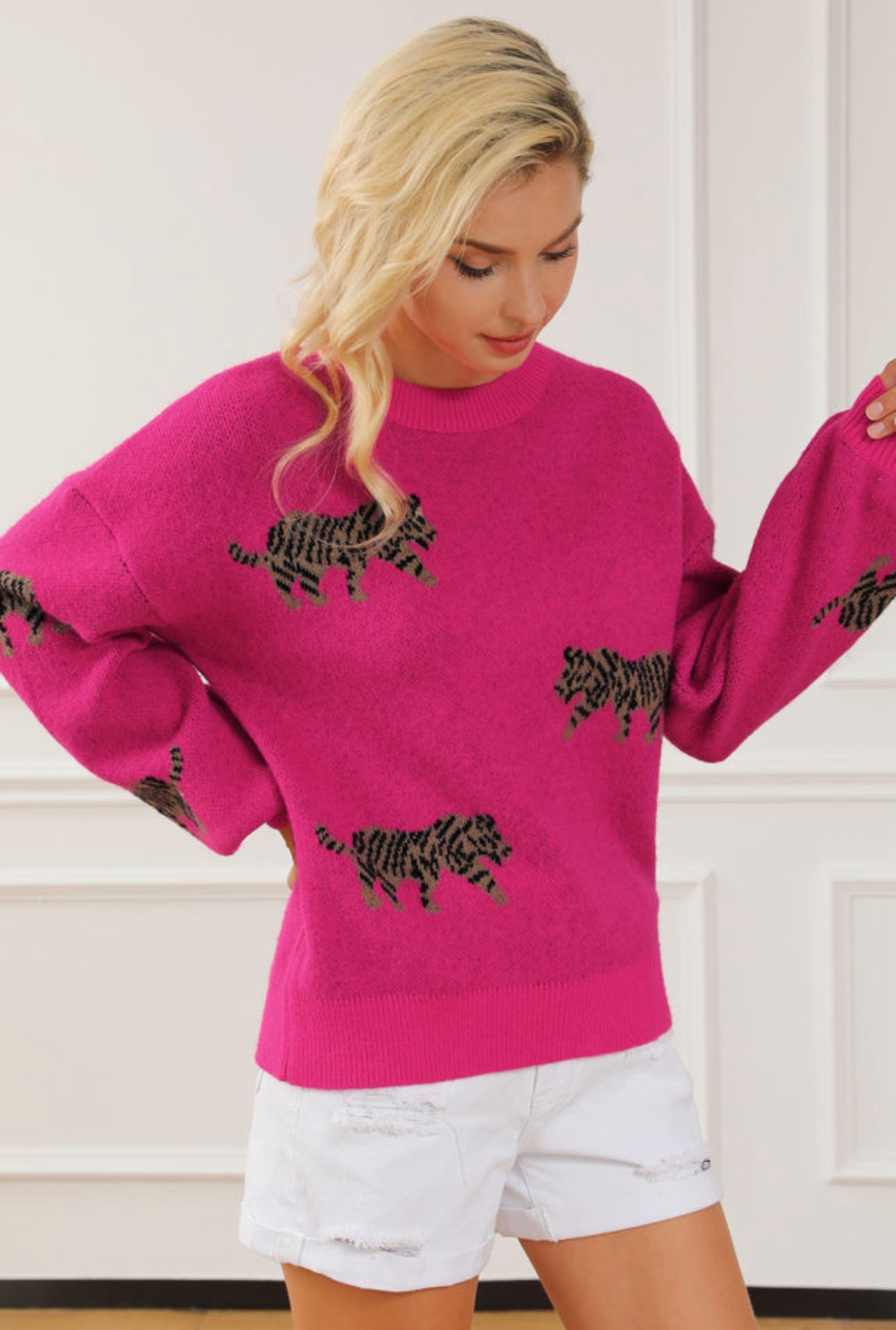 Rose Pink Fierce Sweater