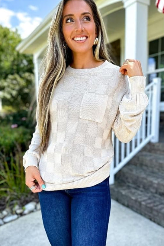 Checkered Pullover sweater