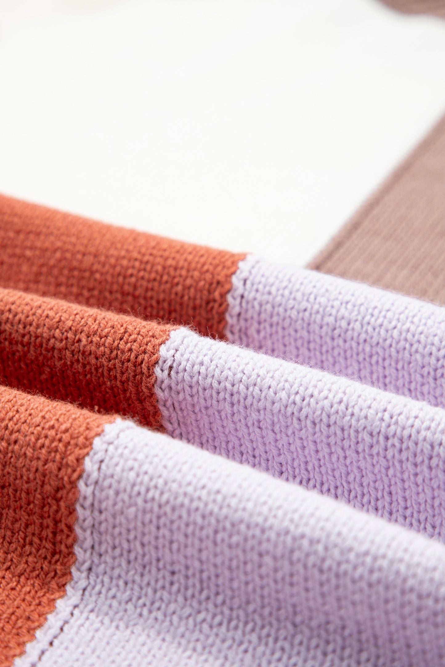 Neutral Tones - Colorblock Knit Sweater