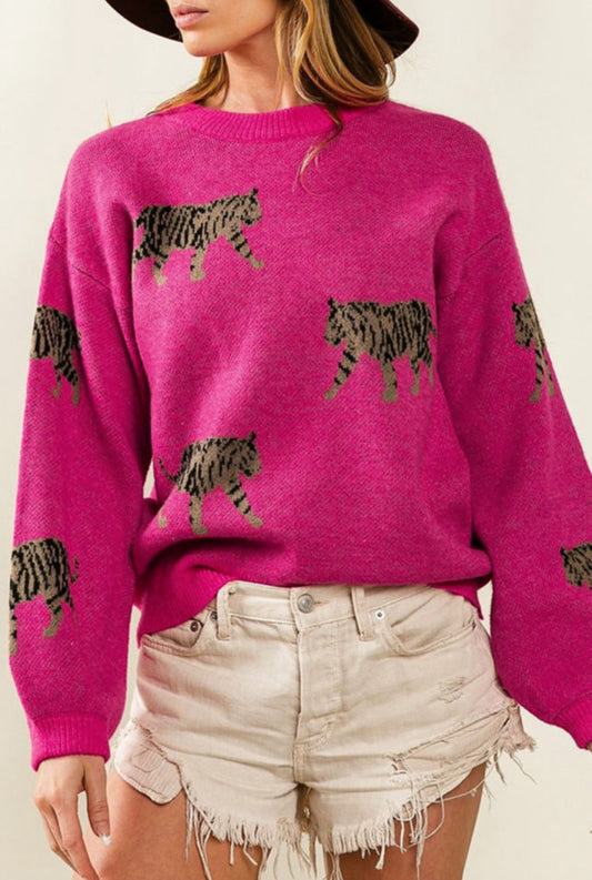 Rose Pink Fierce Sweater