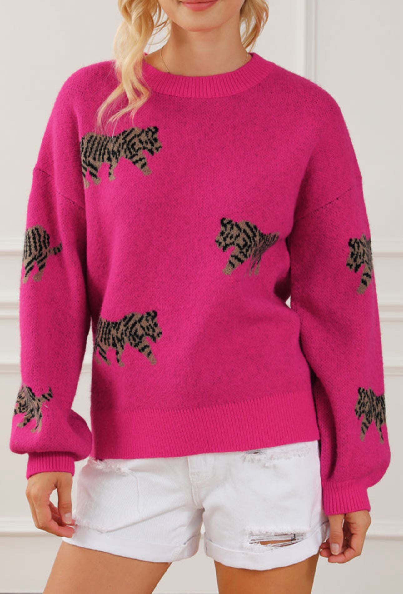 Rose Pink Fierce Sweater