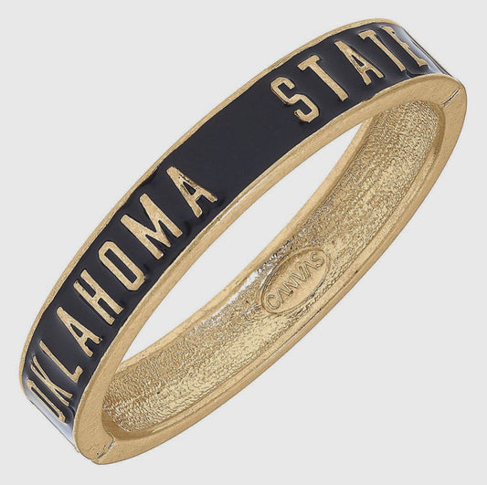 Oklahoma Enamel Hinge Bracelet