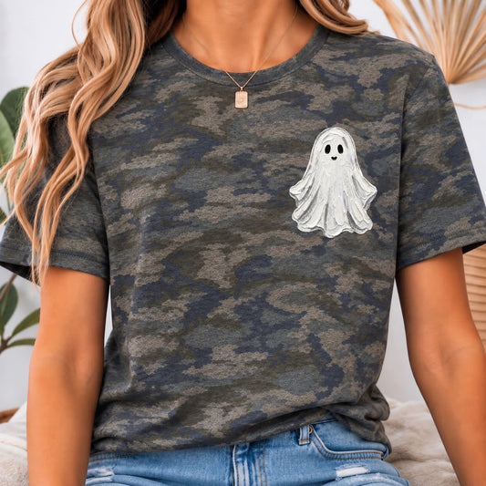 Camo and ghost tee