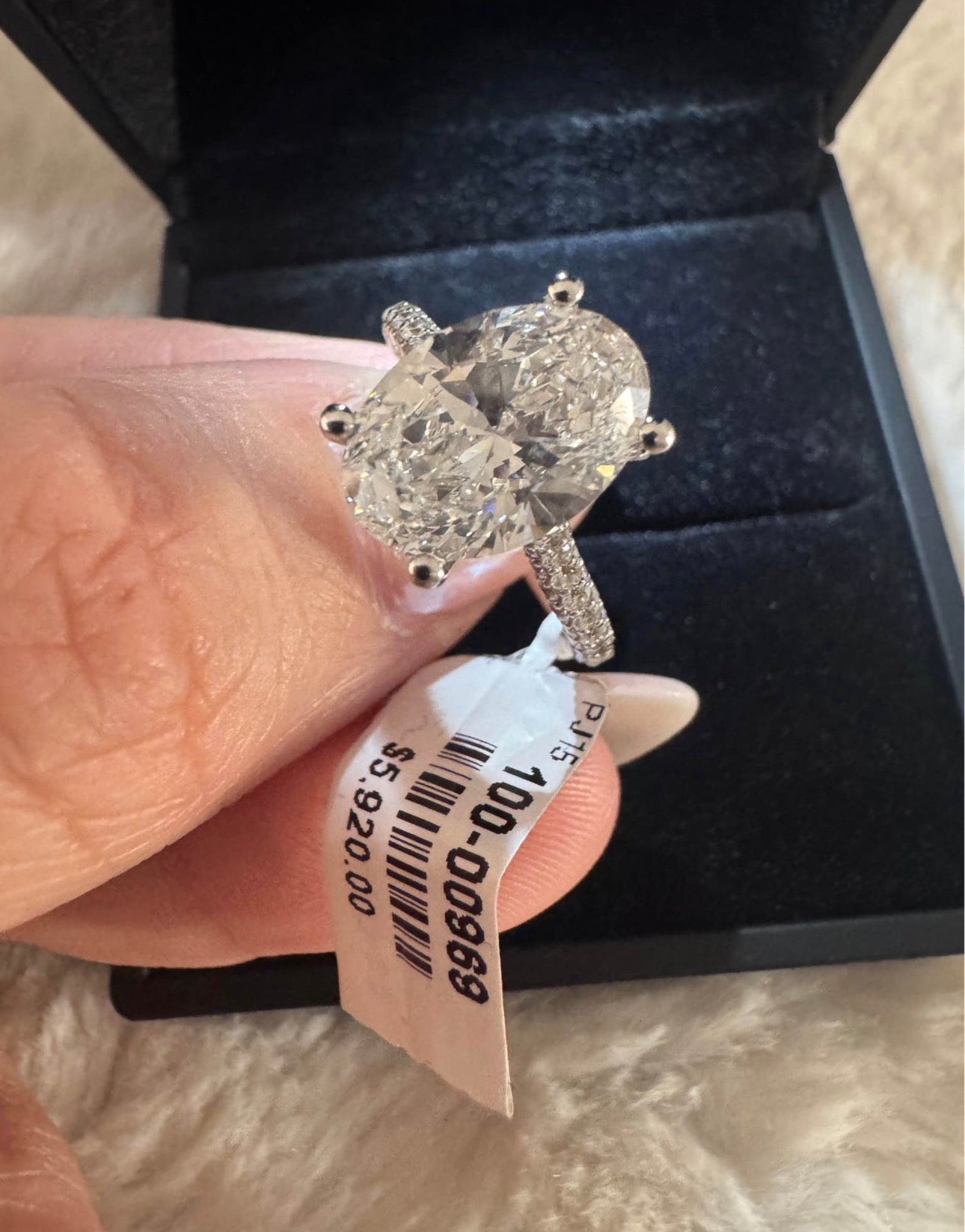Size 7 - 3.96 TOTAL CARAT 14K White Gold