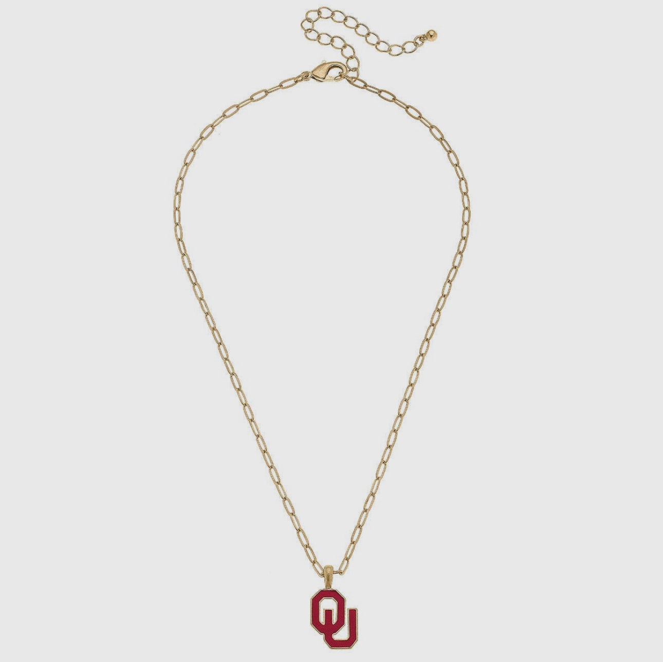 Oklahoma Sooners Enamel Pendant
Necklace in Crimson