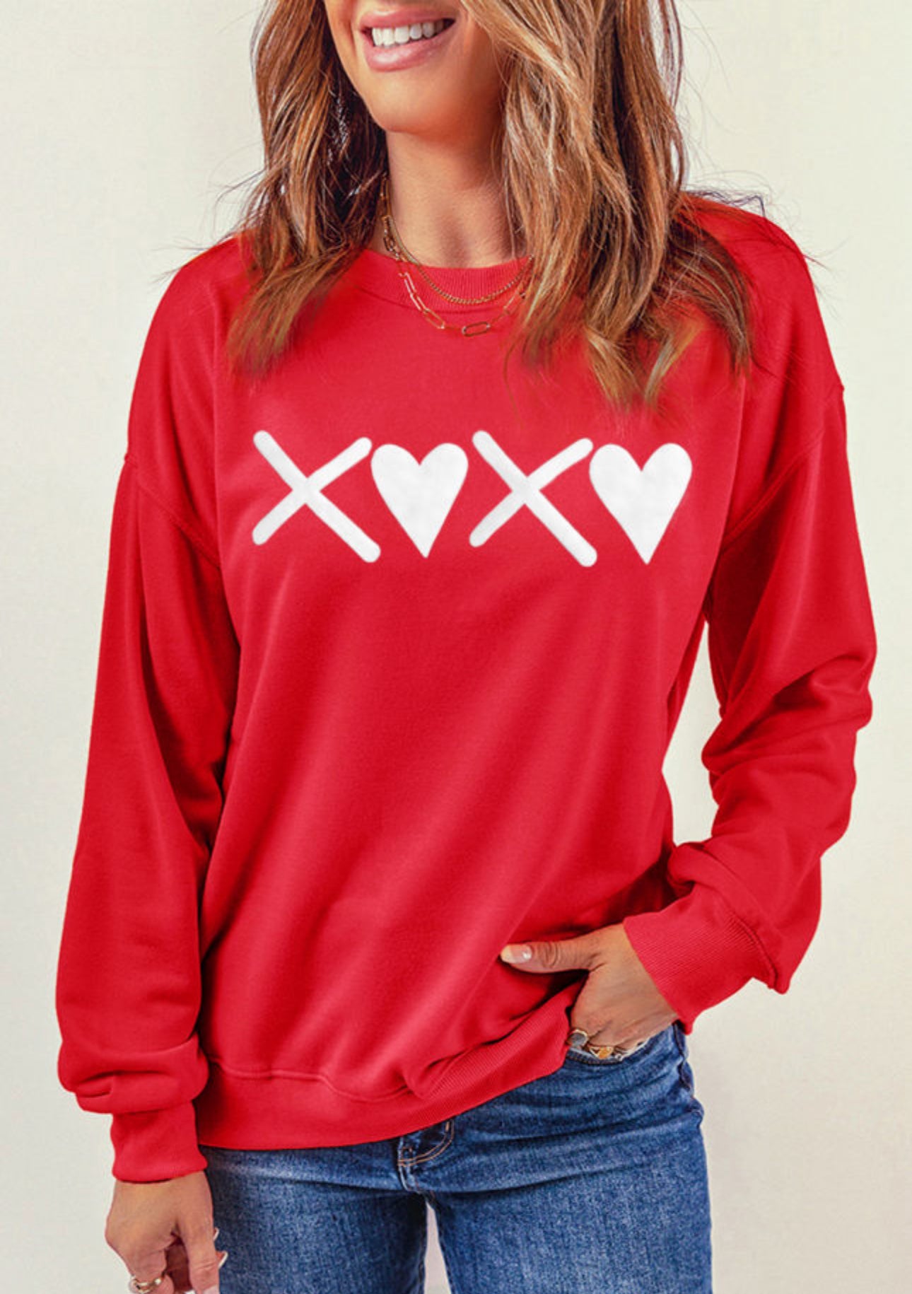 Puff Print XOXO Sweatshirt