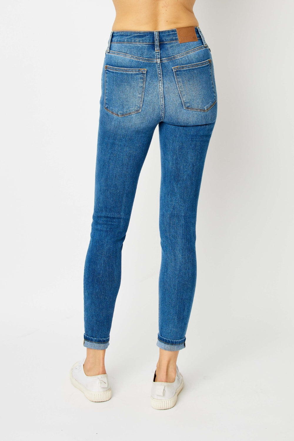 Pre-Order: Judy Blue Cuffed Hem Skinny Jeans