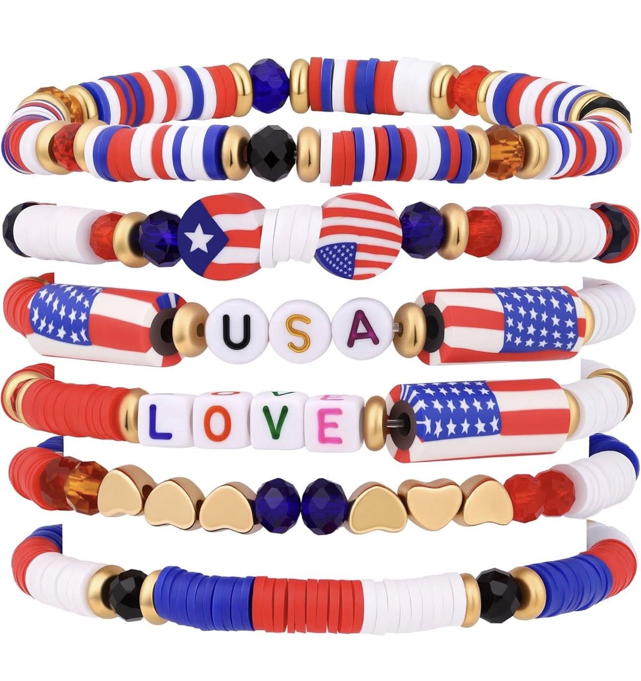 USA Bracelet Stack