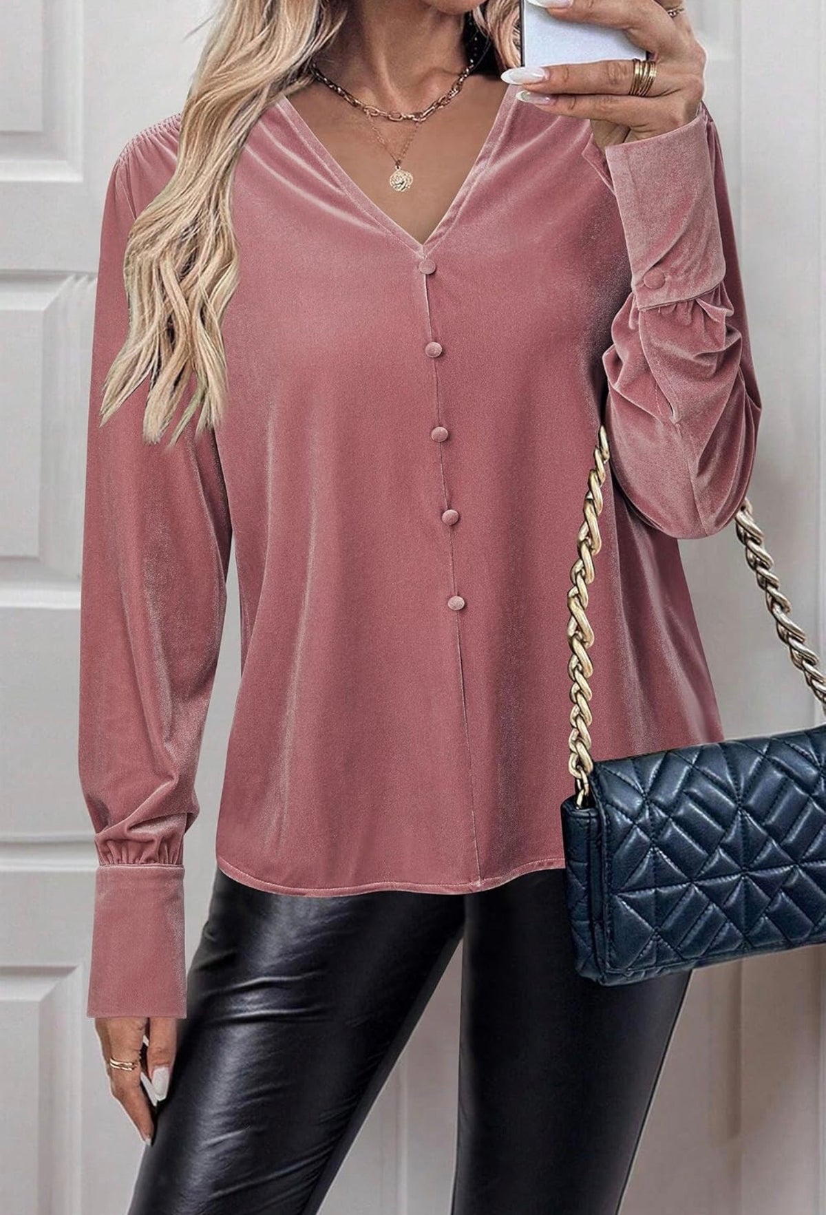 Velvet Mauve Blouse