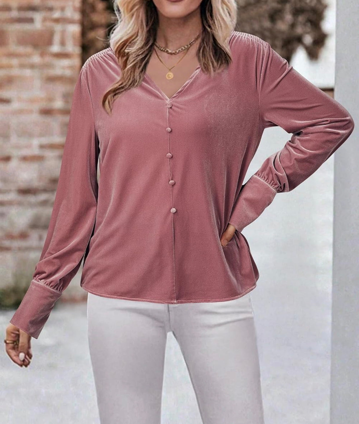 Velvet Mauve Blouse