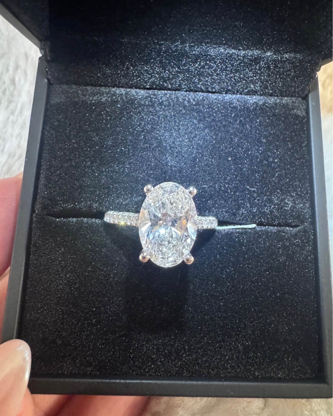 Size 7 - 3.96 TOTAL CARAT 14K White Gold