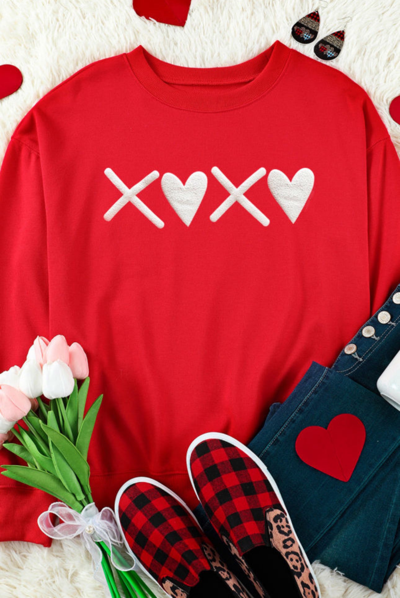 Puff Print XOXO Sweatshirt