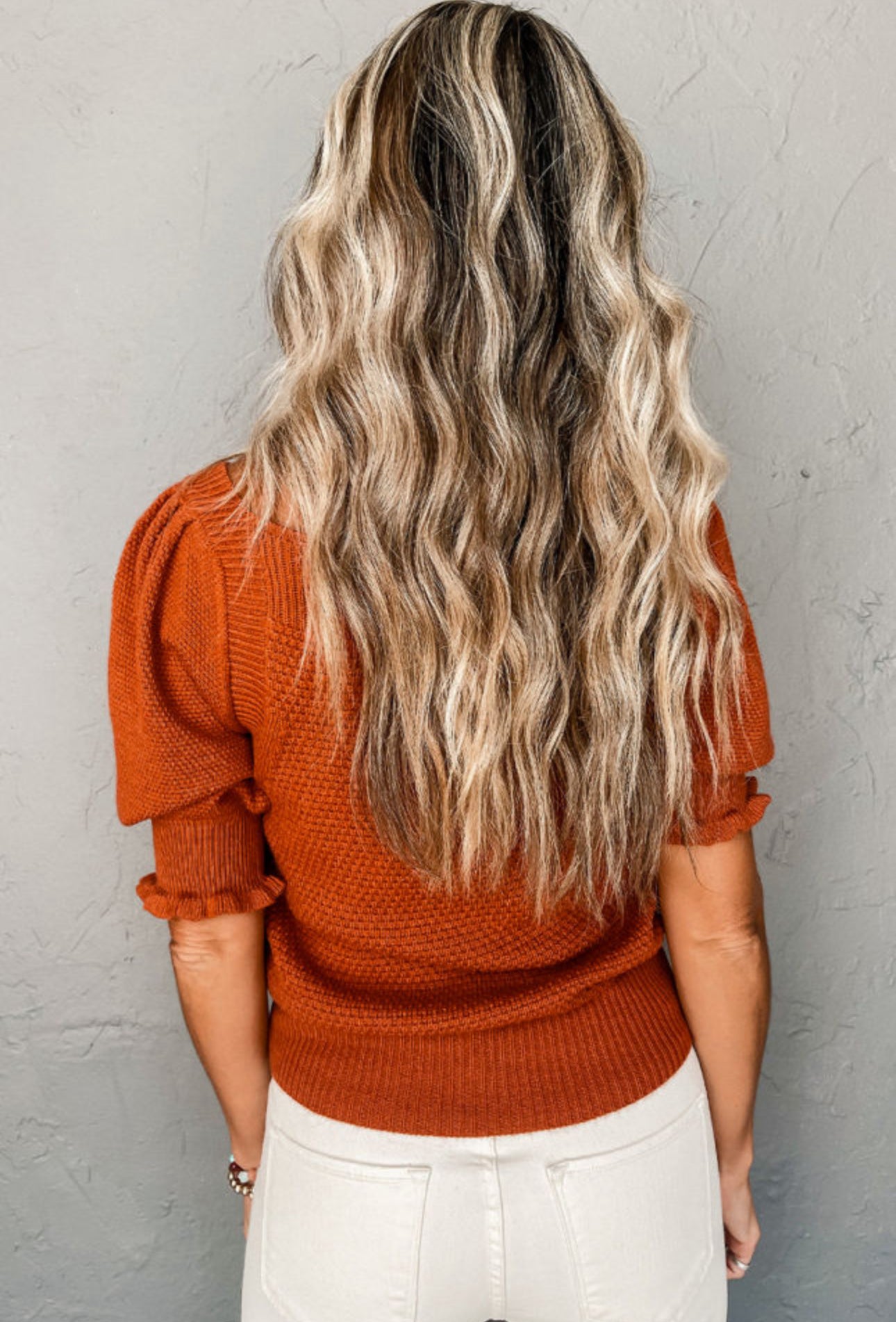 Gold Flame Textured Sweater