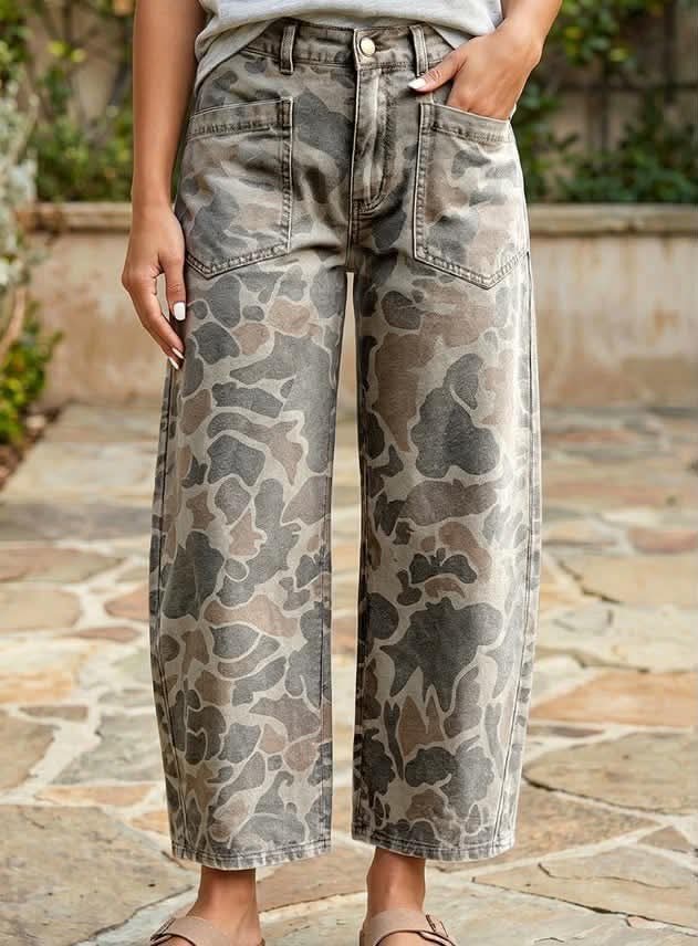 Backroads Camo Barrel Jeans