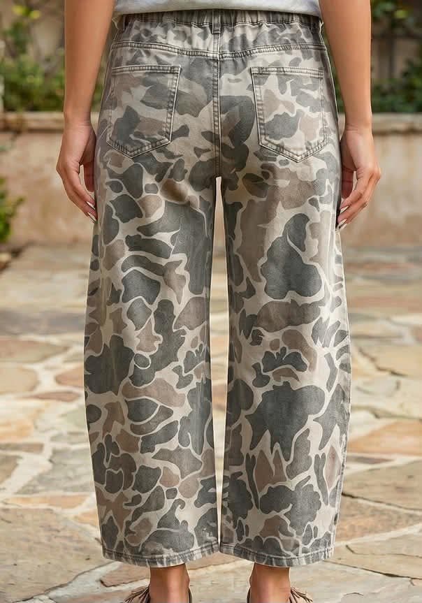 Backroads Camo Barrel Jeans