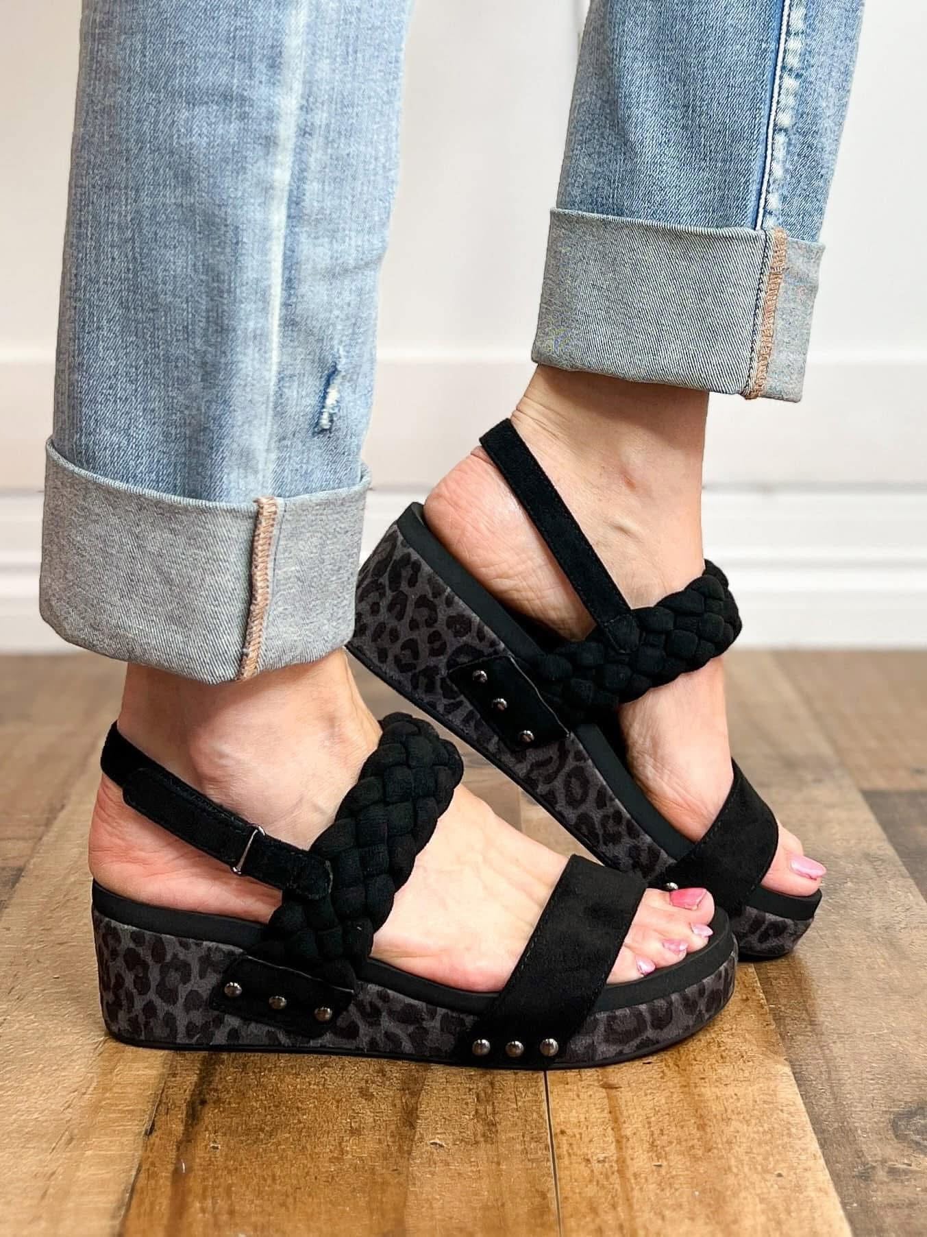 Corky’s - Pleasant Sandal - Black Suede