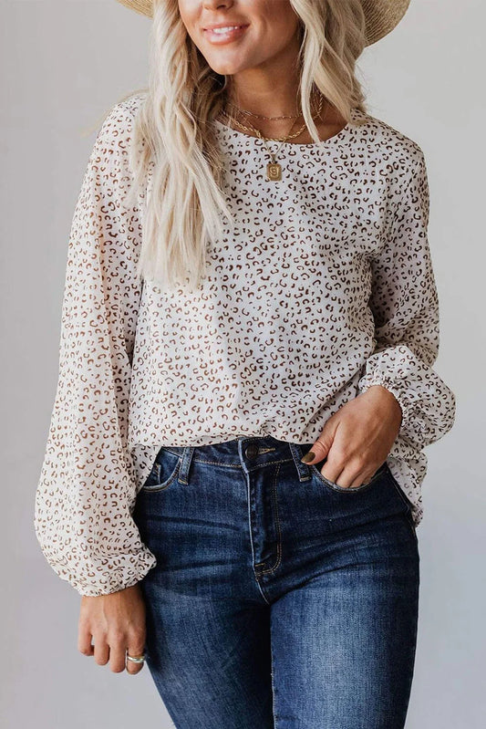 Chic Leopard Print Blouse