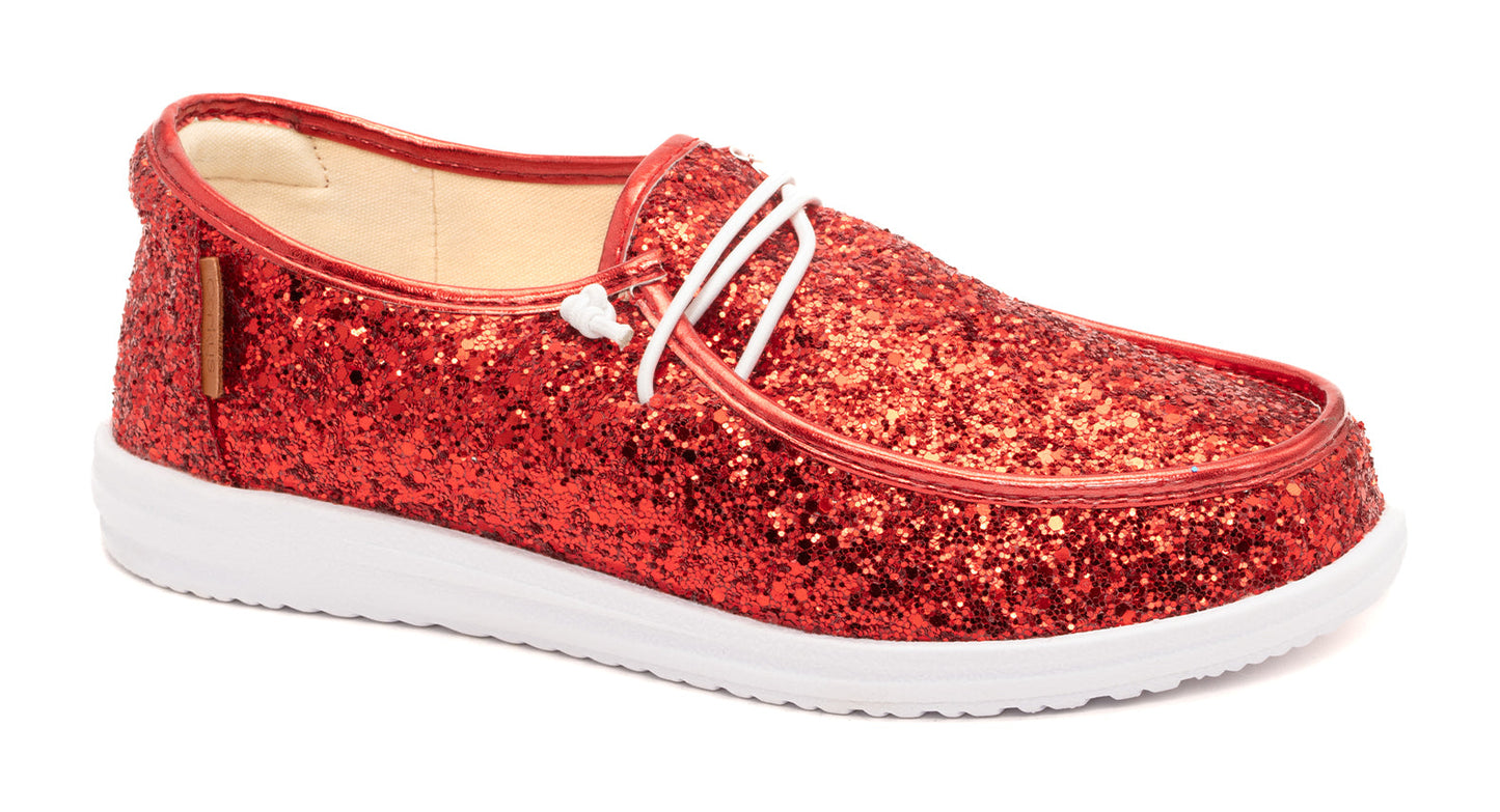 Corky’s - Red Glitter Kayak shoe