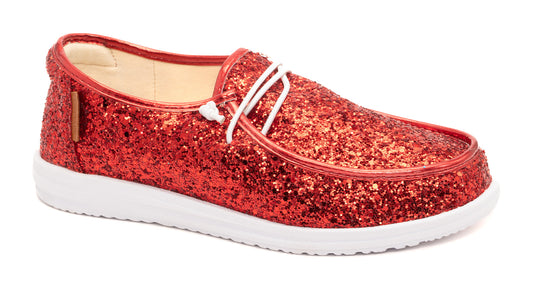 Corky’s - Red Glitter Kayak shoe