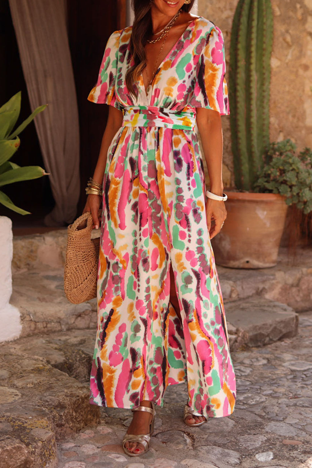 Boho Tie-Dye Maxi Dress