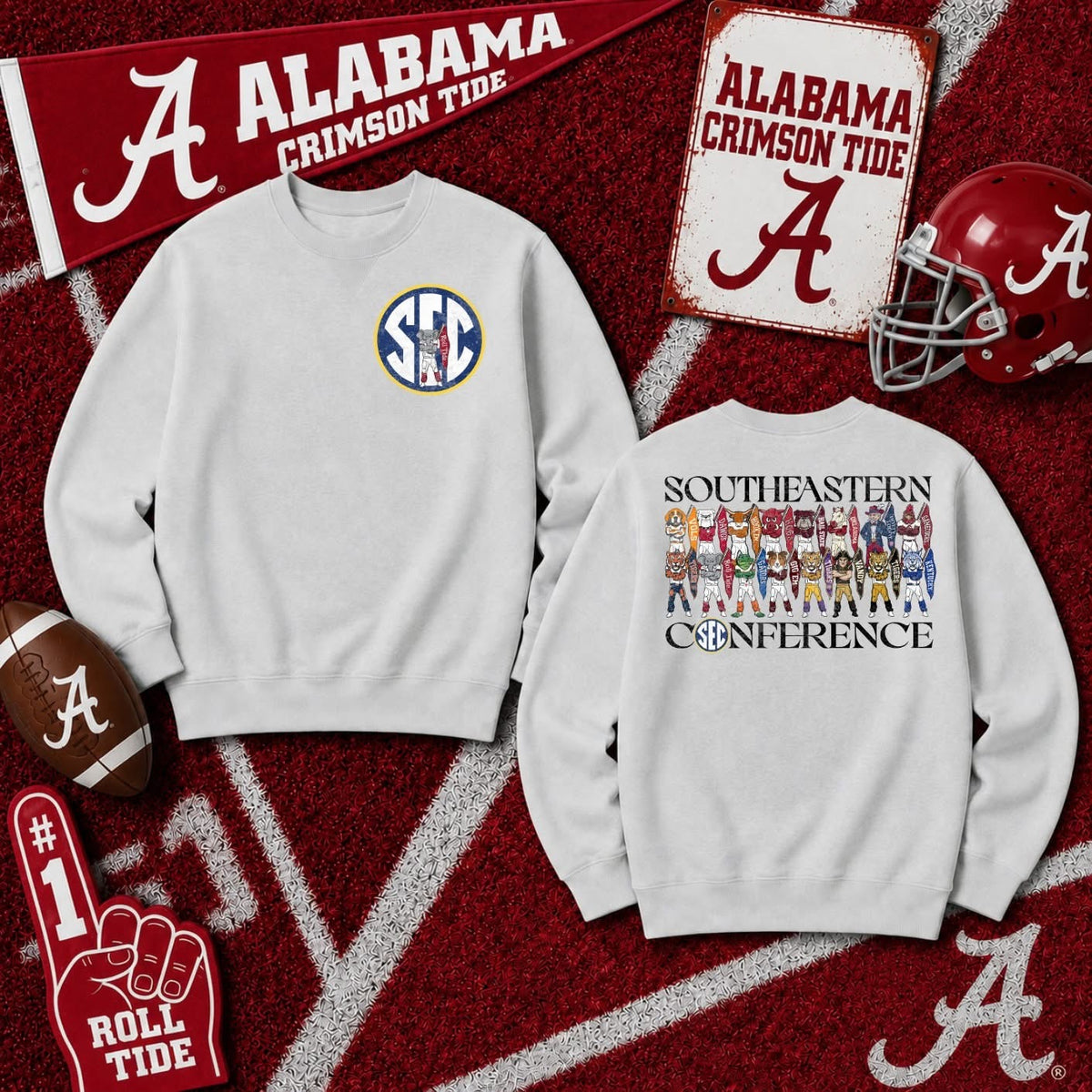 Alabama SEC sweatshirt mockup