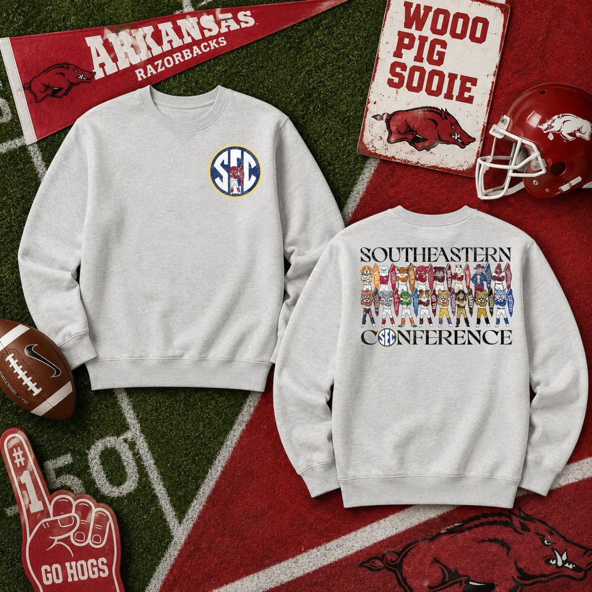 Arkansas SEC sweatshirt mockup