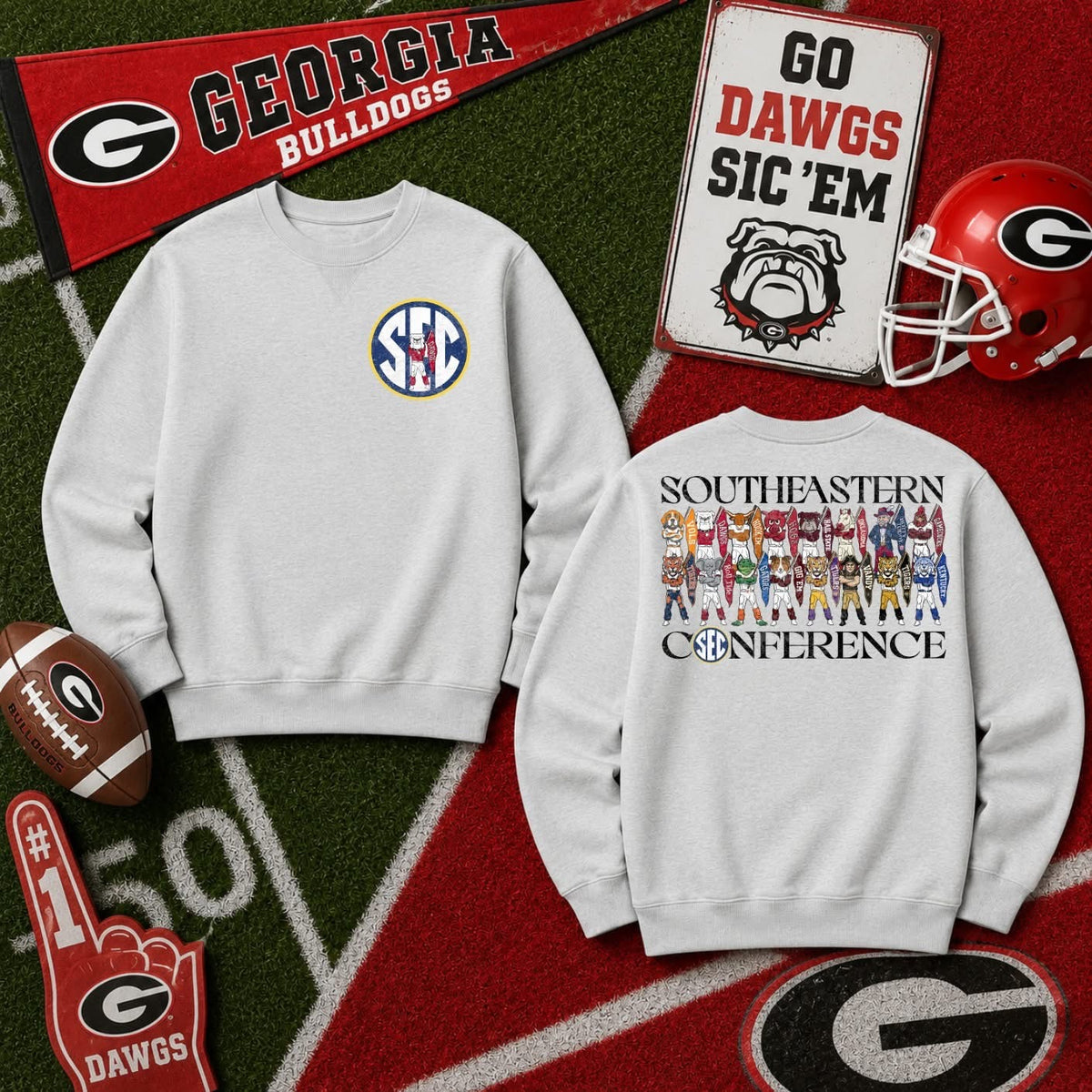Georgia SEC sweatshirt mockup